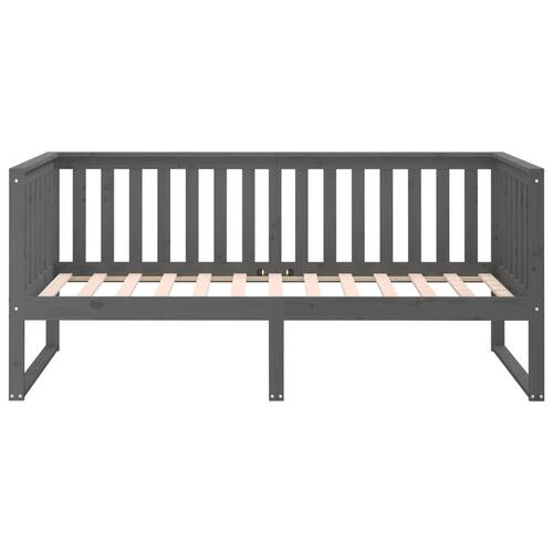 Daybed 90x190 cm massivt fyrretræ grå