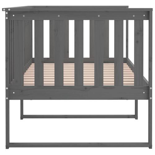 Daybed 90x190 cm massivt fyrretræ grå