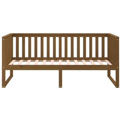 Daybed 90x190 cm massivt fyrretræ gyldenbrun