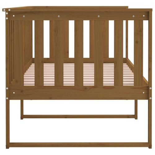 Daybed 90x190 cm massivt fyrretræ gyldenbrun