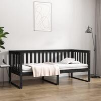 Daybed 90x190 cm massivt fyrretræ sort