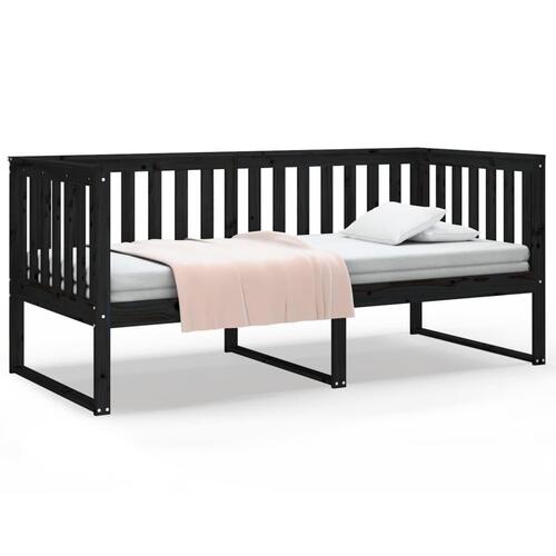 Daybed 90x190 cm massivt fyrretræ sort