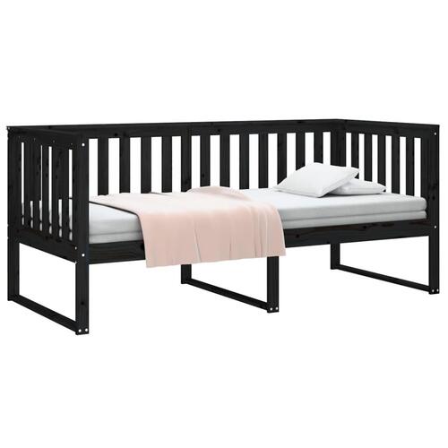 Daybed 90x190 cm massivt fyrretræ sort