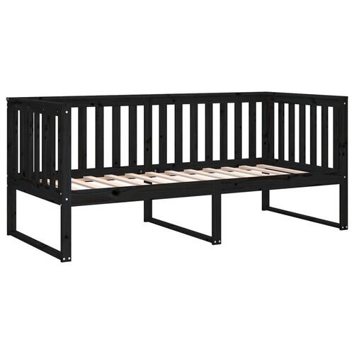 Daybed 90x190 cm massivt fyrretræ sort
