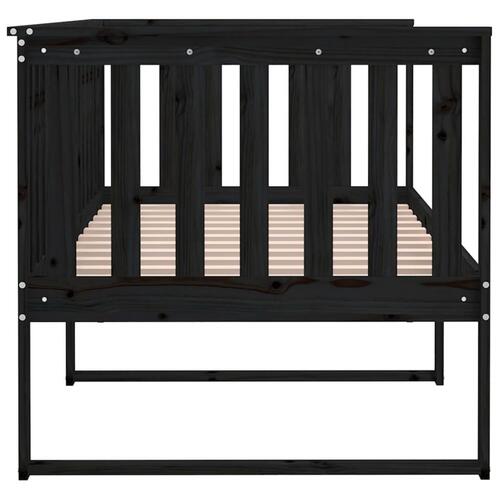 Daybed 90x190 cm massivt fyrretræ sort