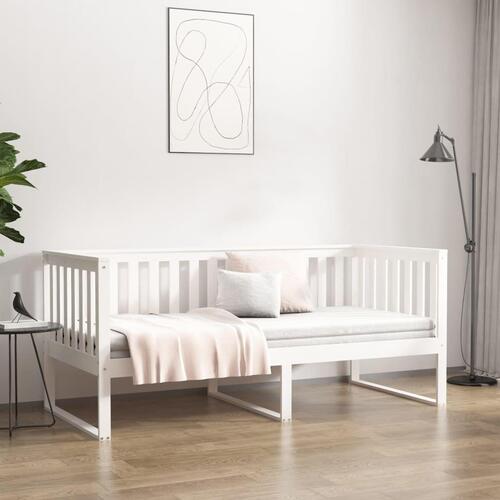 Daybed 100x200 cm massivt fyrretræ hvid