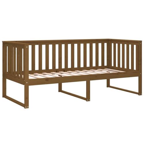 Daybed 100x200 cm massivt fyrretræ gyldenbrun
