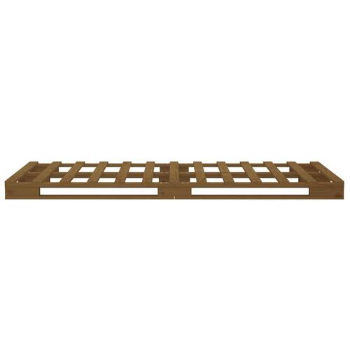 Palleseng 100x200 cm massivt fyrretræ gyldenbrun