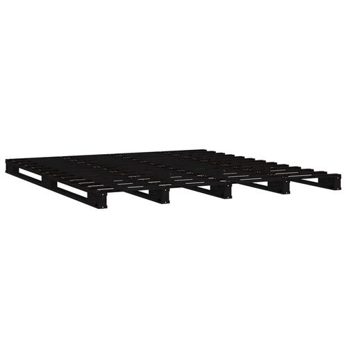 Palleseng 120x200 cm massivt fyrretræ sort