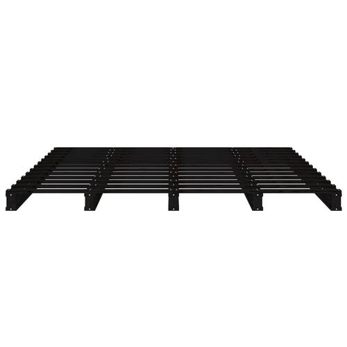 Palleseng 120x200 cm massivt fyrretræ sort