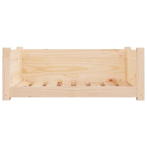 Hundeseng 75,5x55,5x28 cm massivt fyrretræ
