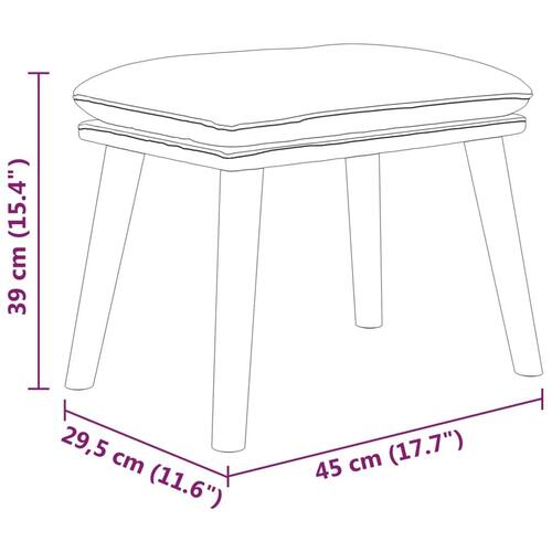 Fodskammel 45x29,5x35 cm stof sort