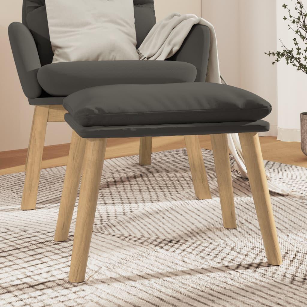 Fodskammel 45x29,5x35 cm fløjl mørkegrå