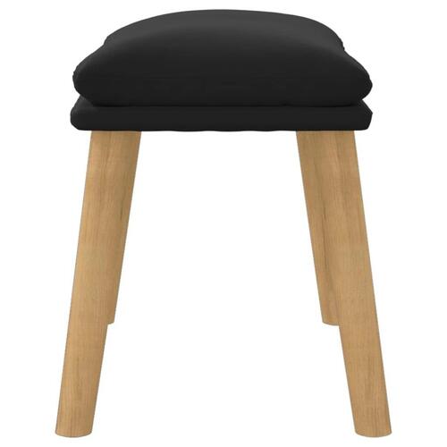 Fodskammel 45x29,5x35 cm fløjl sort