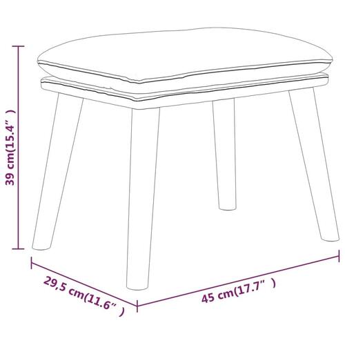 Fodskammel 45x29,5x35 cm fløjl sort