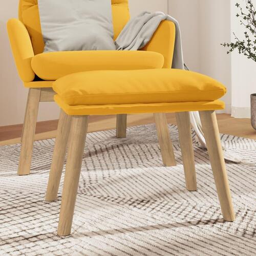 Fodskammel 45x29,5x35 cm fløjl sennepsgul