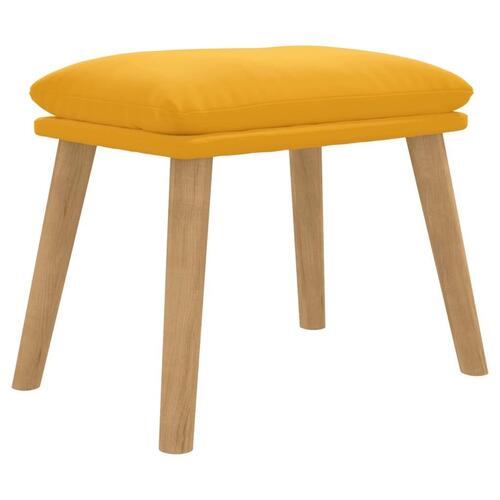 Fodskammel 45x29,5x35 cm fløjl sennepsgul