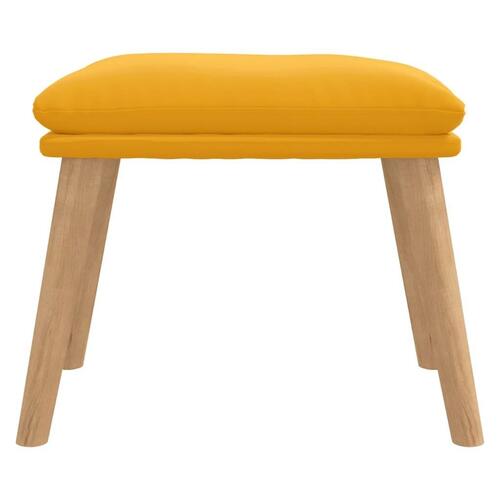 Fodskammel 45x29,5x35 cm fløjl sennepsgul