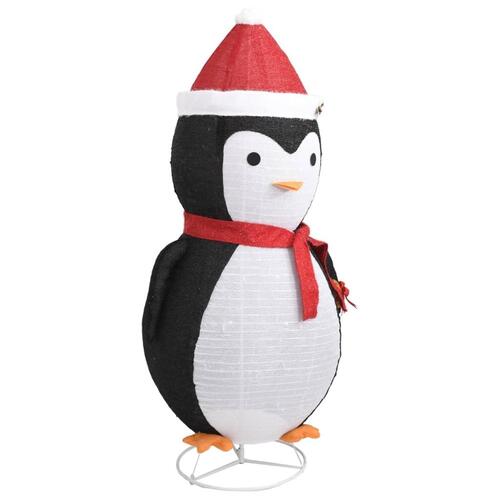 Dekorativ julepingvin m. LED-lys 180 cm luksuriøst stof
