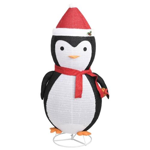 Dekorativ julepingvin m. LED-lys 180 cm luksuriøst stof