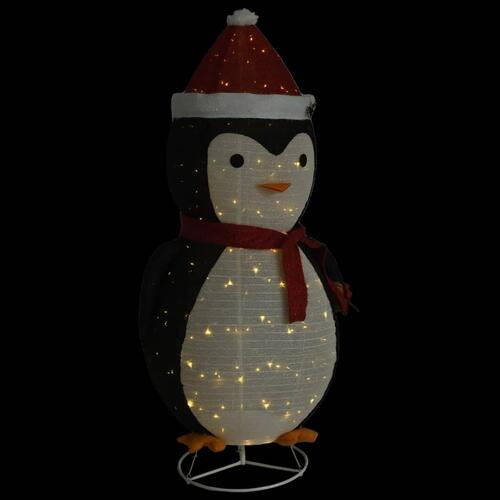 Dekorativ julepingvin m. LED-lys 180 cm luksuriøst stof