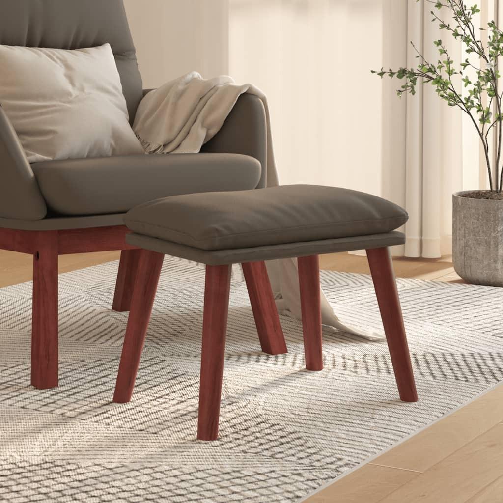 Fodskammel 45x29,5x35 cm kunstlæder grå