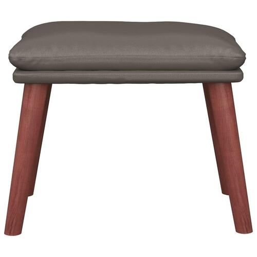 Fodskammel 45x29,5x35 cm kunstlæder grå
