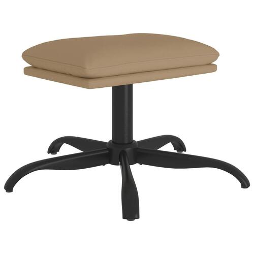 Fodskammel 60x60x36 cm kunstlæder cappuccino