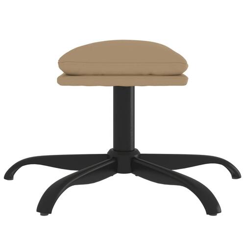 Fodskammel 60x60x36 cm kunstlæder cappuccino