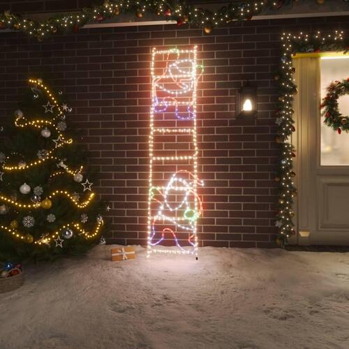 Julemand på stige julefigur 552 LED'er 50x200 cm