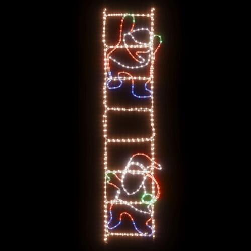 Julemand på stige julefigur 552 LED'er 50x200 cm
