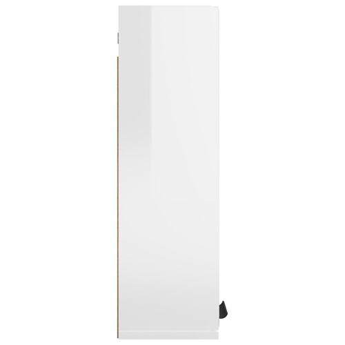 Badeværelsesskab med spejl 64x20x67 cm hvid højglans