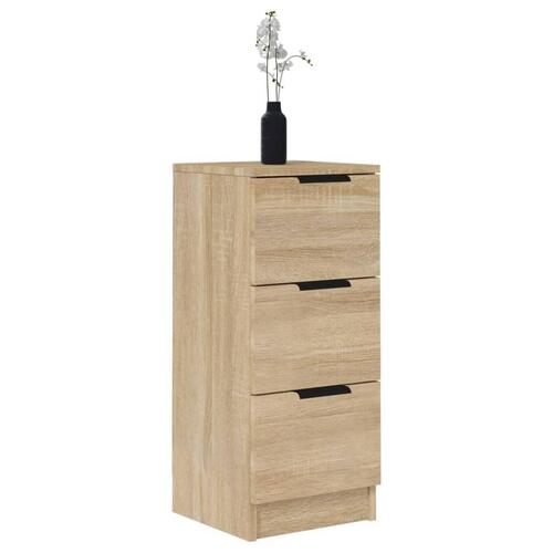 Skænke 2 stk. 30x30x70 cm konstrueret træ sonoma-eg