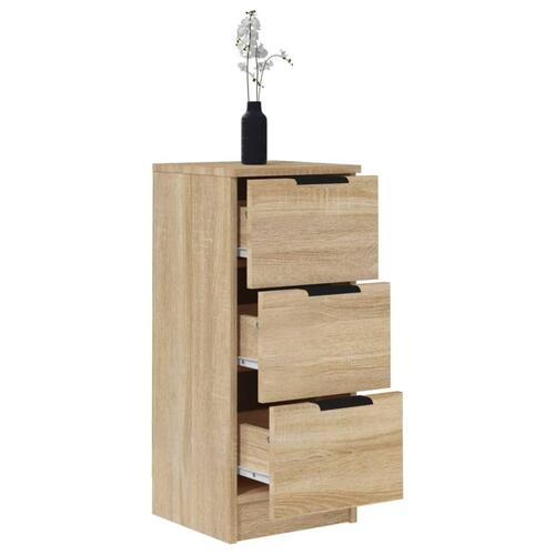Skænke 2 stk. 30x30x70 cm konstrueret træ sonoma-eg