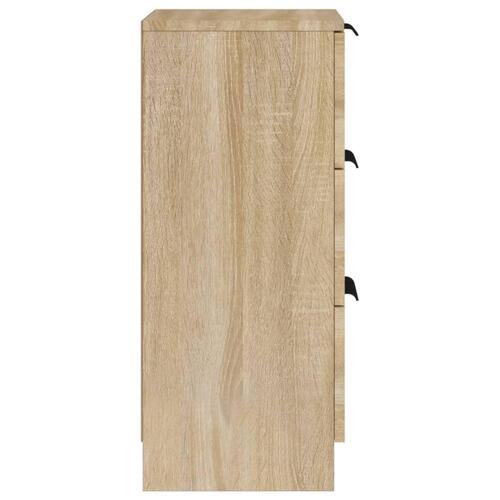 Skænke 2 stk. 30x30x70 cm konstrueret træ sonoma-eg