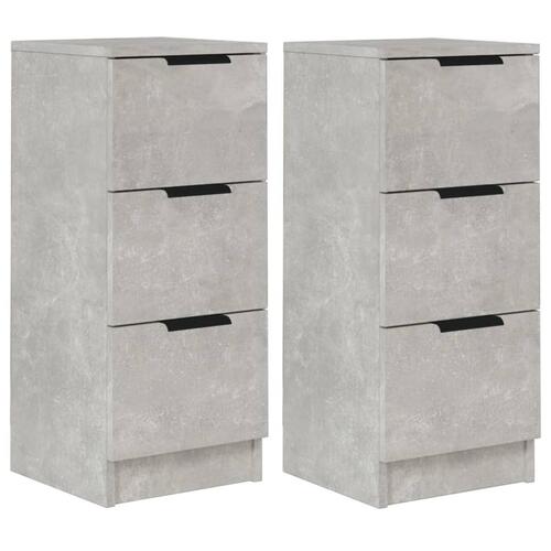 Skænke 2 stk. 30x30x70 cm konstrueret træ betongrå