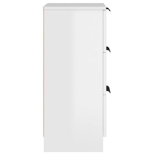 Skænk 30x30x70 cm konstrueret træ hvid højglans