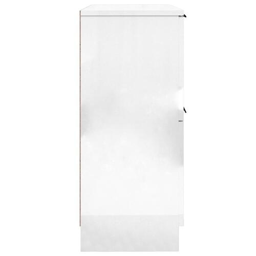 Skænke 2 stk. 30x30x70 cm konstrueret træ hvid højglans