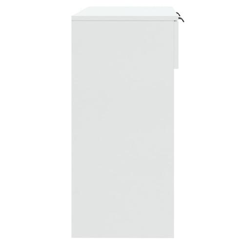 Konsolbord 90x36x75 cm konstrueret træ hvid højglans