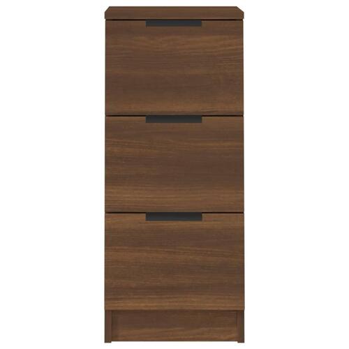 Skænke 2 stk. 30x30x70 cm konstrueret træ brun egetræsfarve
