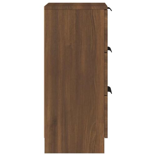 Skænke 2 stk. 30x30x70 cm konstrueret træ brun egetræsfarve