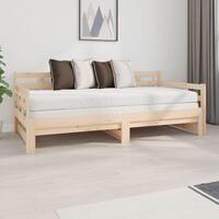 Daybed med udtræk 2x(90x190) cm massivt fyrretræ