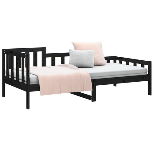 Daybed 90x200 cm massivt fyrretræ sort