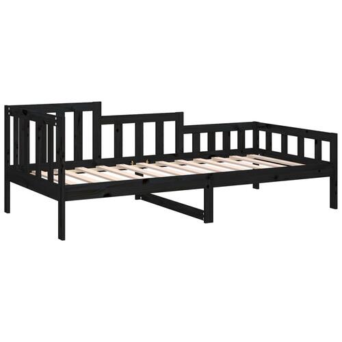 Daybed 90x200 cm massivt fyrretræ sort