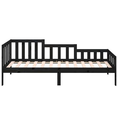 Daybed 90x200 cm massivt fyrretræ sort