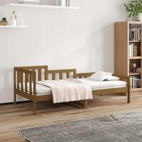 Daybed 90x190 cm massivt fyrretræ gyldenbrun