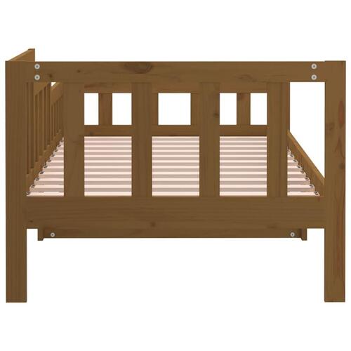Daybed 90x190 cm massivt fyrretræ gyldenbrun