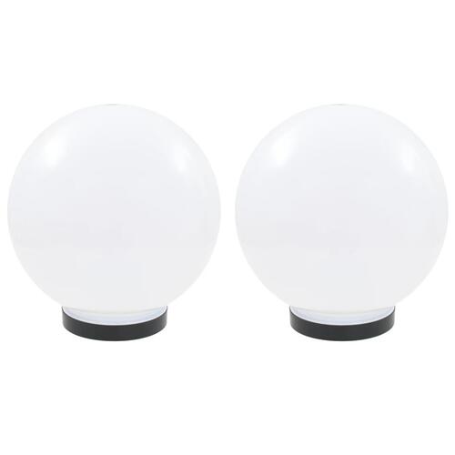 LED-kuglelamper 2 stk. kugleformet 25 cm PMMA