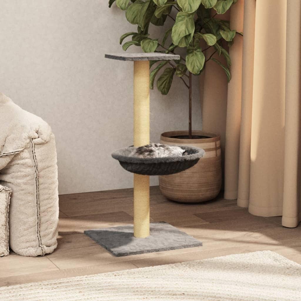 Kradsetræ med sisalkradsestolpe 74 cm lysegrå