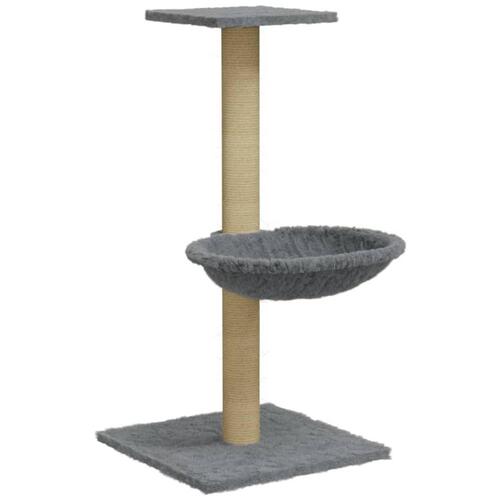 Kradsetræ med sisalkradsestolpe 74 cm lysegrå